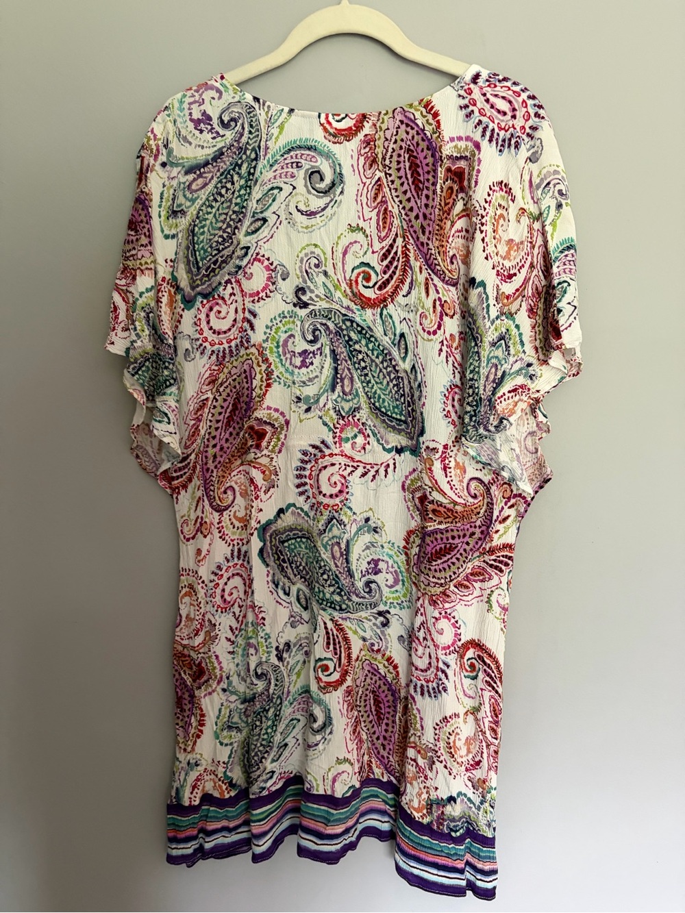 Lauren Ralph Lauren Cover Up Size M  Paisley Gauze 100% Rayon Beach Pool Coastal